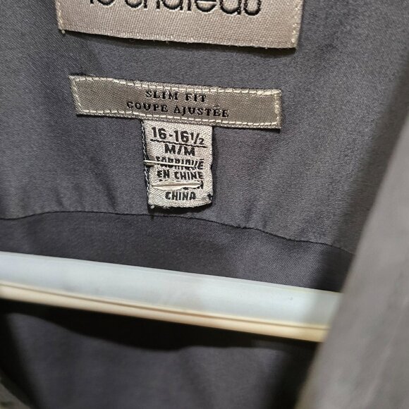 Le Chateau Men's Dark Grey Dress Shirt Size 16-16.5 - Picture 2 of 5